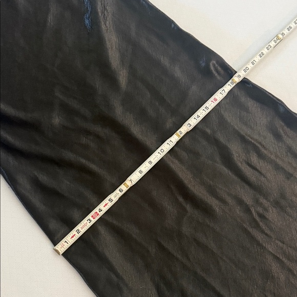 Joe Fresh Black Satin Chemise. Midi. Size L - Picture 3 of 7